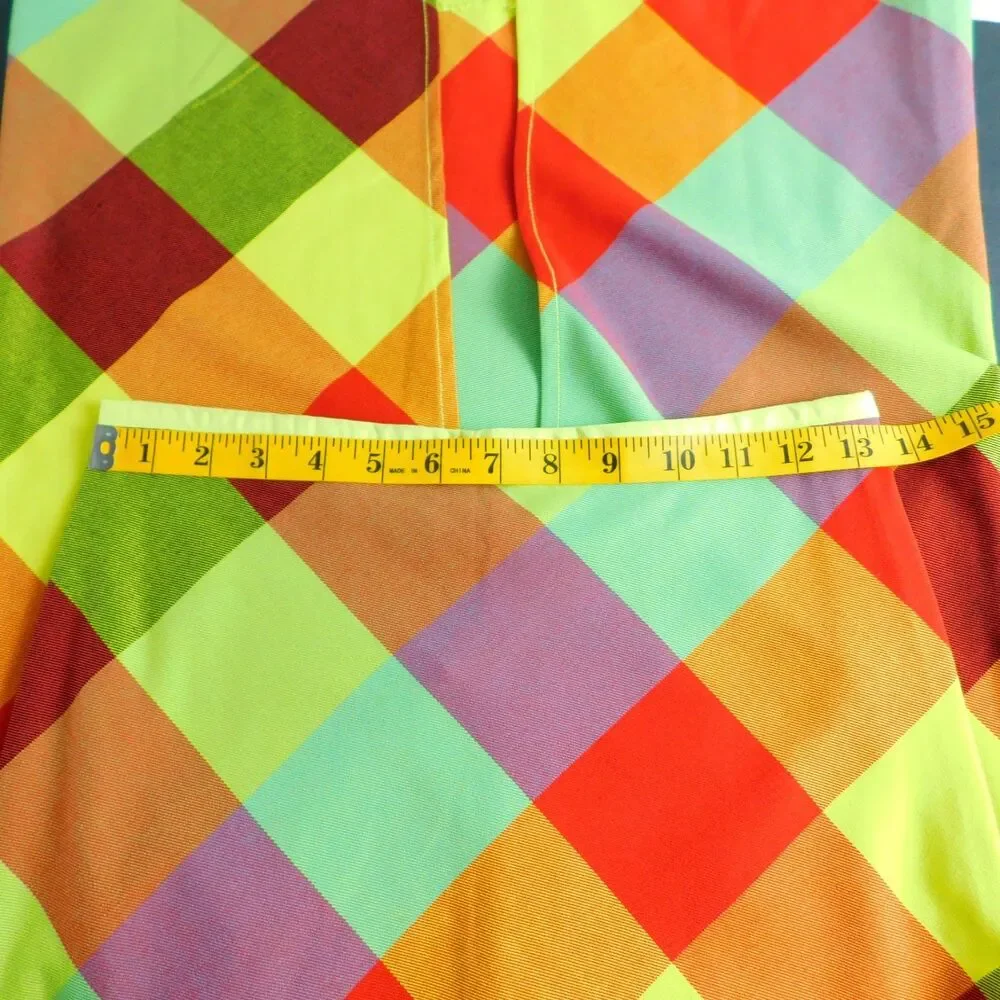 Urban Outfitters Janelle Plaid Skirt Maxi Long, Multicolor 2-way stretch XS NWT
